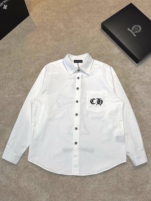 Chrome Hearts Cross-Panel Embroidered Shirt Jacket, Os style, unisex! Made of tw