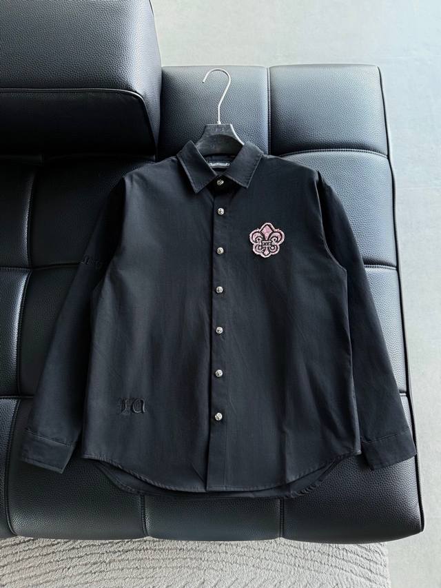 Shirt, Chrome Hearts patchwork embroidered shirt jacket, unisex fit! Made of twi