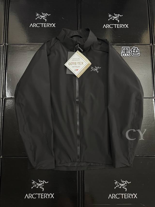 Top-tier embroidered version Arcteryx Solano Hoody logo long-sleeved stand-up co