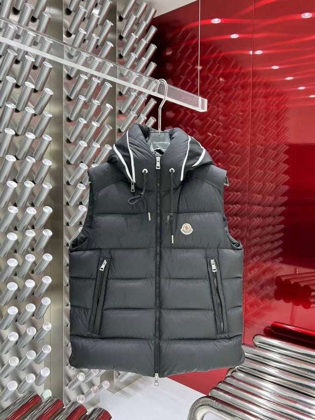Moncler Hooded Vest 2025 Autumn/Winter New Down Jacket Original Custom-Made Hard