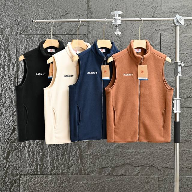 Mammoth 25Ss Autumn New Embroidered Fleece Stand Collar Vest! Featuring a class
