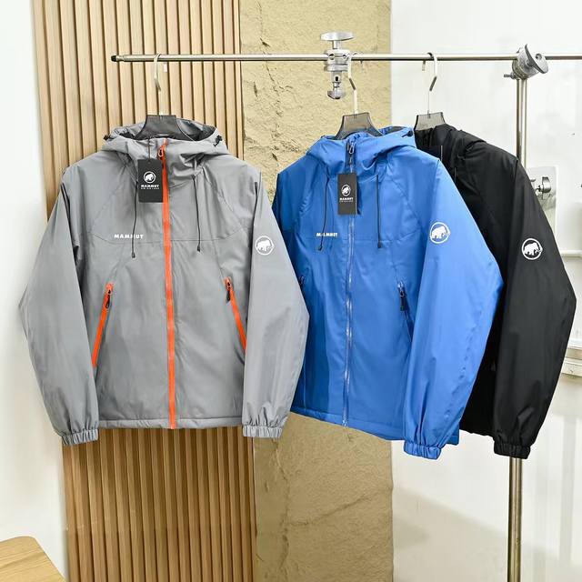 Mammut color-blocked zipper functional retro lightweight warm cotton coat, outdo