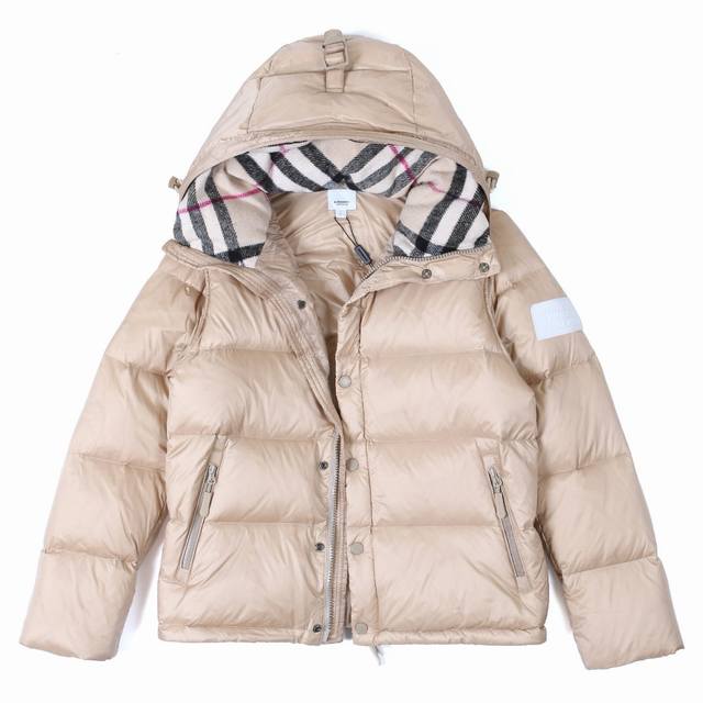 Burberry Detachable Sleeve Hooded Down Jacket, New Autumn/Winter Style, Zhou Don