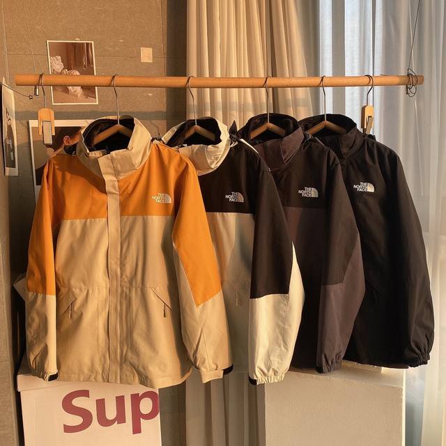 2023 Autumn/Winter The Northface Outdoor Jacket 3-in-1 with double-zipper linin