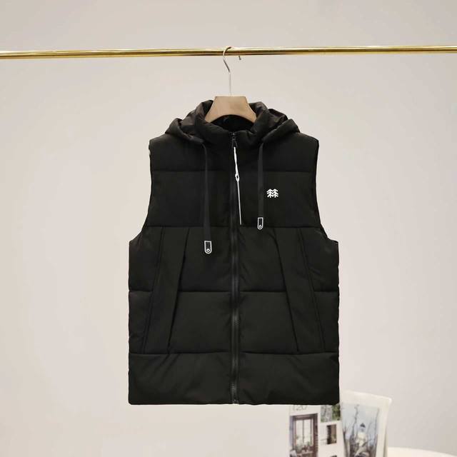 Kolon Winter New Couple Outdoor Hooded Down Cotton Vest. Made with microfiber co