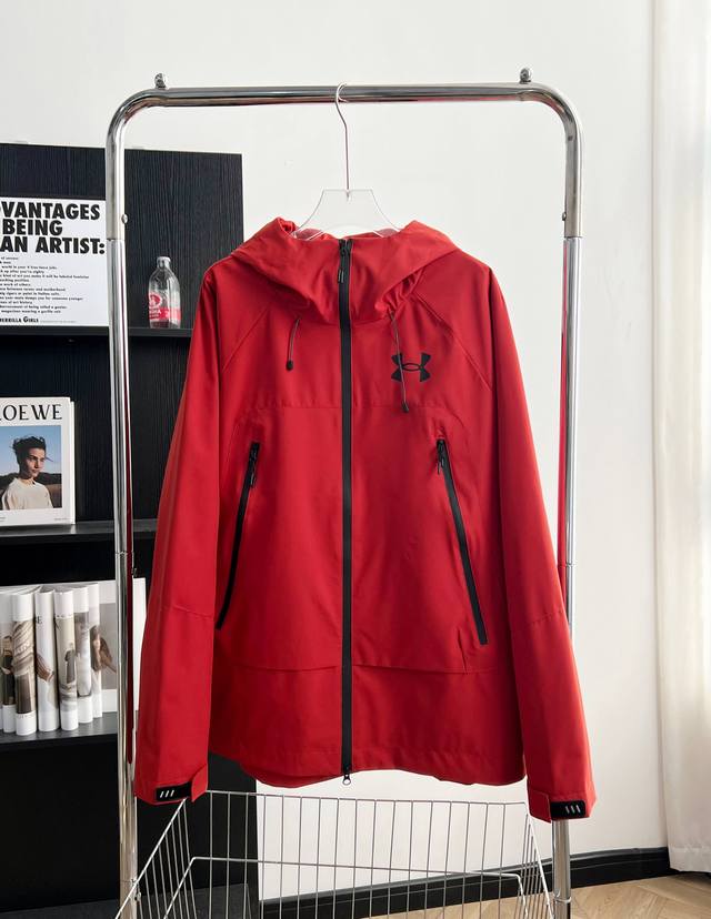 9912# Ua Under Armour Hooded Rain Jacket Couple's Windbreaker Jacket Original fa