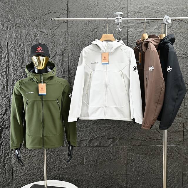 Mammut Autumn New Outdoor Sports Waterproof Functional Hooded Windbreaker Jacket