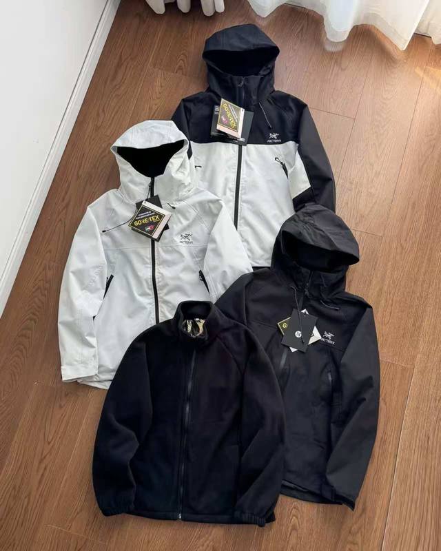 Supply Controlled by Arc'teryx Men's Hard-Shell Fleece Jacket with Tapered Logo