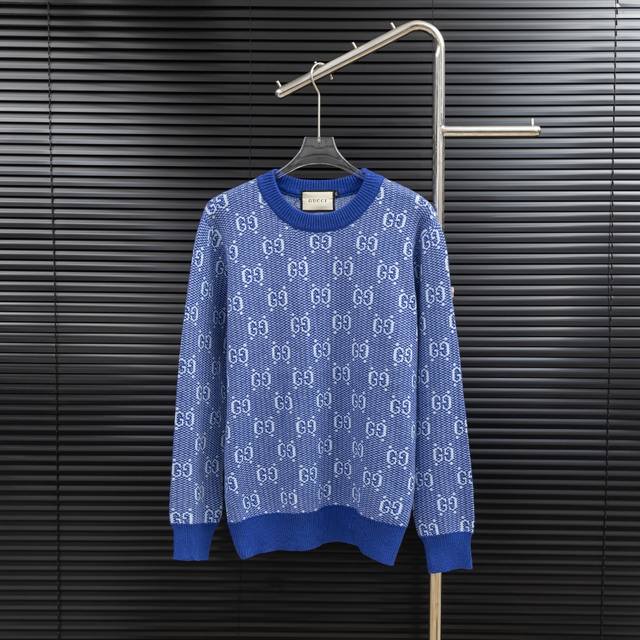 Style: Gucci all-over print double-button knit long sweater Sizes: S-XL Fabric: