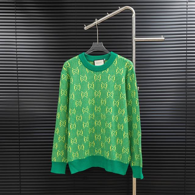 Style: Gucci all-over print double-button knit long sweater Sizes: S-XL Fabric: