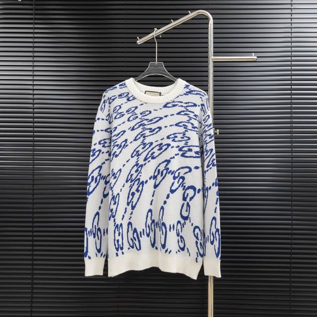 Style: Gucci all-over print double-button swirling knit long sweater Sizes: S-XL