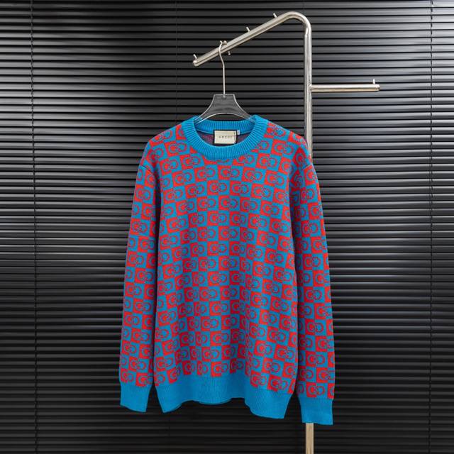 Style: Gucci all-over print double-button knit long sweater Sizes: S-XL Fabric: