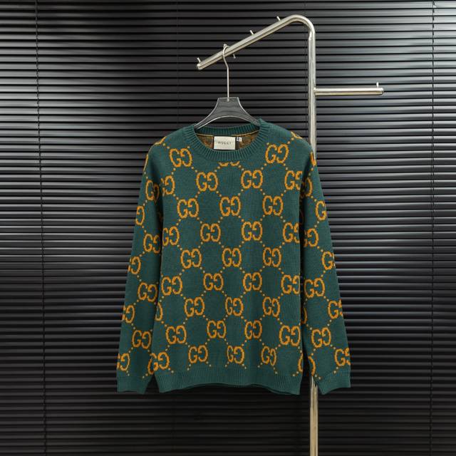 Style: Gucci all-over print double-button knit long sweater Sizes: S-XL Fabric: