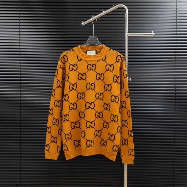 Style: Gucci all-over print double-button knit long sweater Sizes: S-XL Fabric: