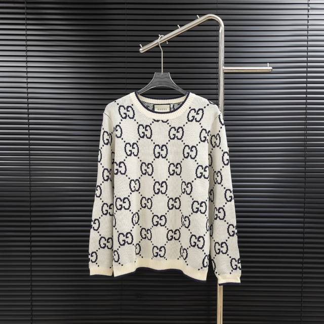 Style: Gucci all-over print double-button knit long sweater Sizes: S-XL Fabric: