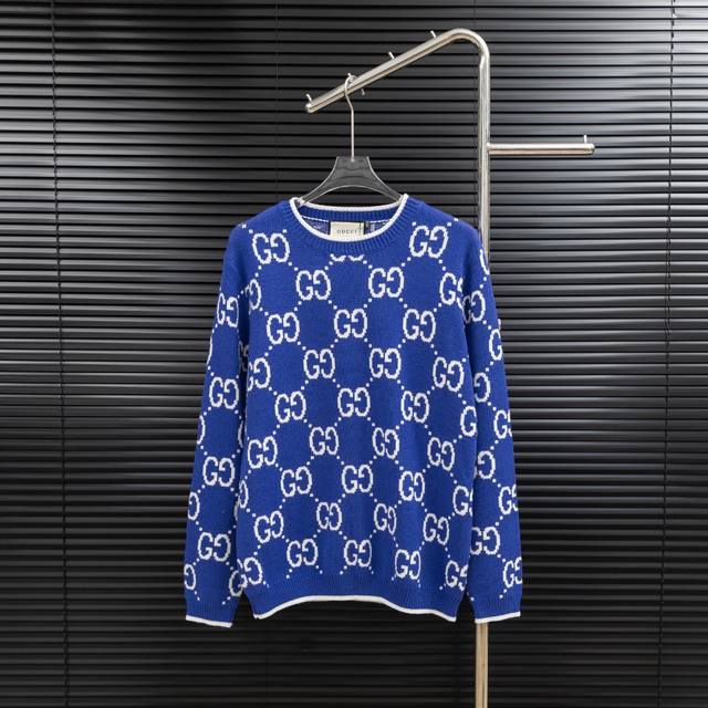 Style: Gucci all-over print double-button knit long sweater Sizes: S-XL Fabric: