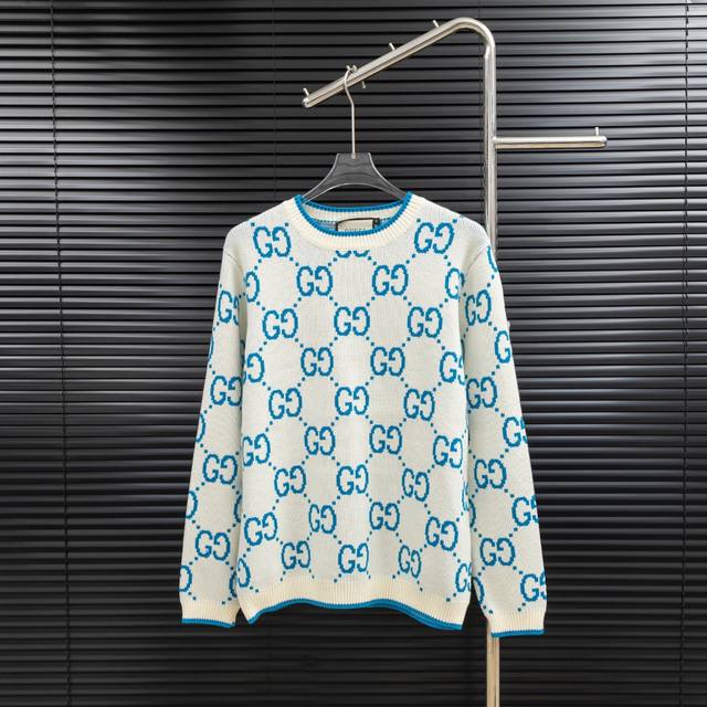 Style: Gucci all-over print double-button knit long sweater Sizes: S-XL Fabric: