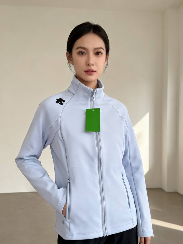 Descente same style women's knitted quick-drying sports top/jacket, autumn thic