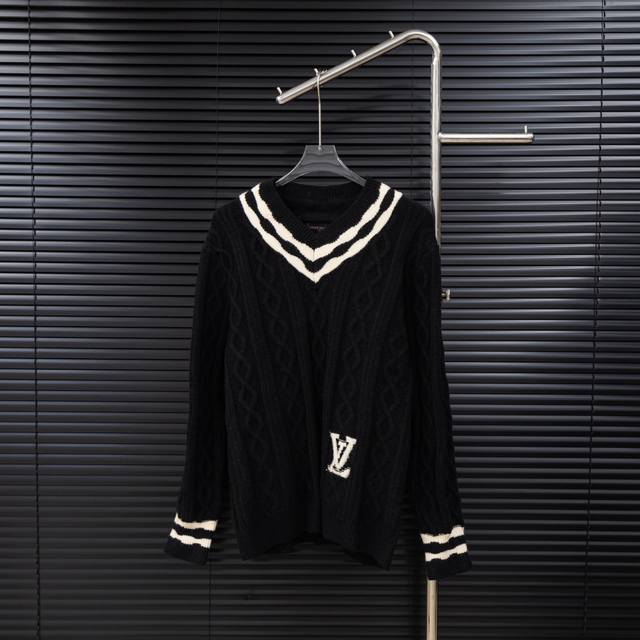 Style: Louis Vuitton Wool V-neck Jacquard Long Sweater Size: S-XL Fabric: Wool B