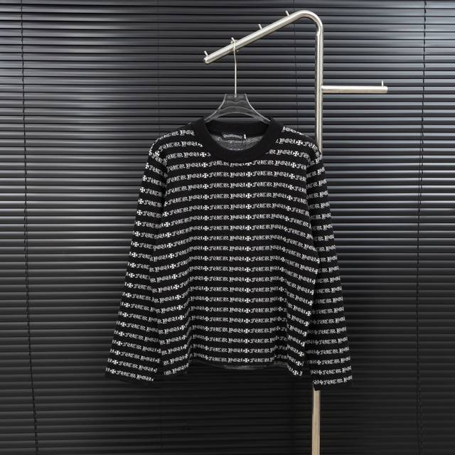 Style: Chrome Hearts Ch-print all-over knit long-sleeved sweater Size: S-XL Fabr
