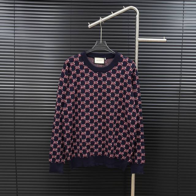 Style: Gucci all-over print knit long-sleeved sweater Sizes: S-XL Fabric: Wool b