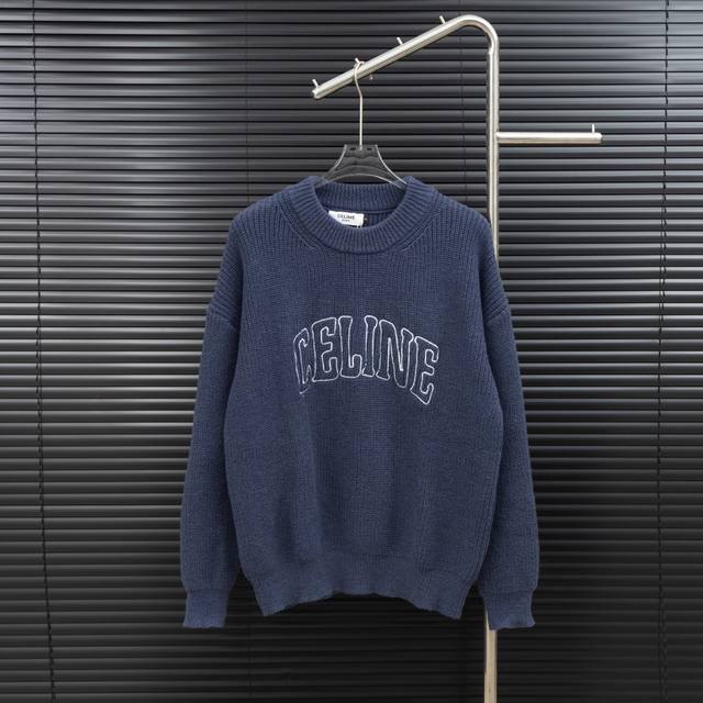 Style: Celine Openwork Knit Long-Sleeve Sweater Size: S-XL Fabric: Wool Blend Ac