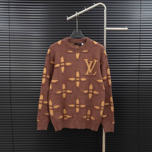 Style: Louis Vuitton Distressed Frayed Knit Long-Sleeve Sweater Size: S-XL Fabri