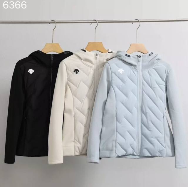 Descente Women's New National Standard 90% Down-Filled Patchwork Down Jacket. +