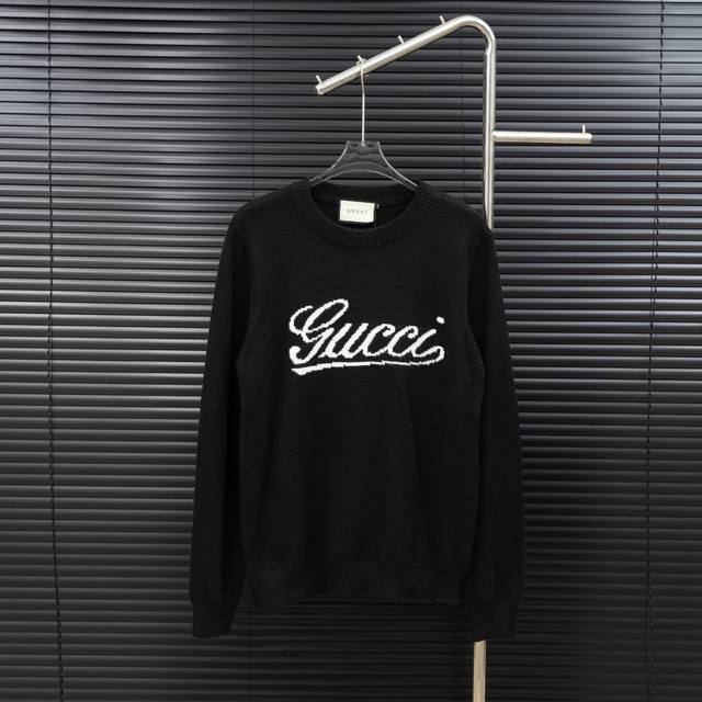 Style: Gucci Logo Knit Long-Sleeve Sweater Size: S-XL Fabric: Wool Blend Accesso
