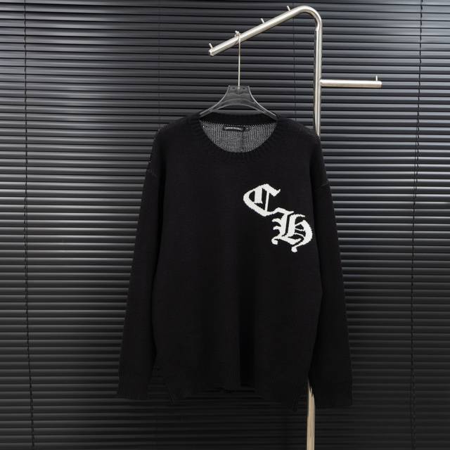 Style: Chrome Hearts Horseshoe Knit Long-Sleeve Sweater Size: S-XL Fabric: Wool