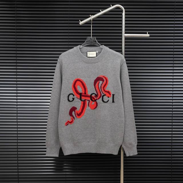 Style: Gucci Year of the Snake Knit Long-Sleeve Sweater Sizes: S-XL Fabric: Wool