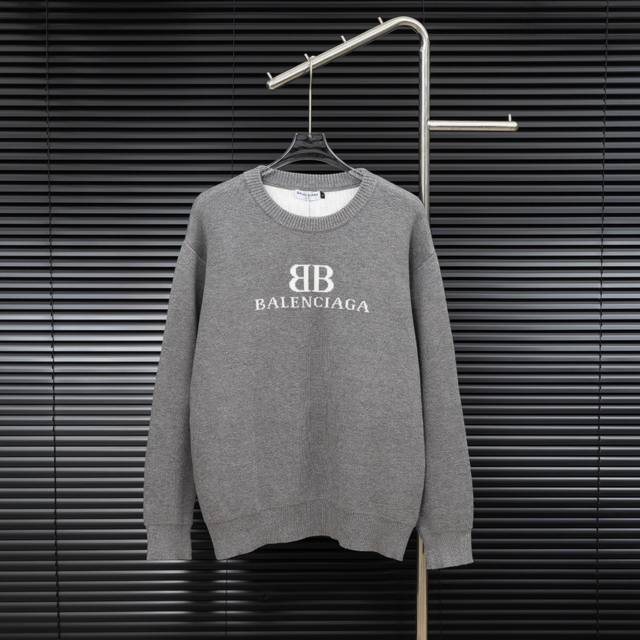 Style: Balenciaga Double B Knit Long-Sleeve Sweater Size: S-XL Fabric: Wool Blen
