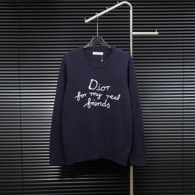 Style: Dior Hand-Painted Graffiti Knit Long-Sleeve Sweater Size: S-XL Fabric: Wo