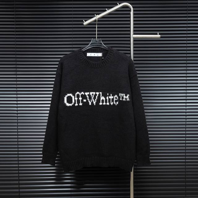 Style: Off White White Space Knit Long-Sleeve Sweater Size: S-XL Fabric: Wool Bl