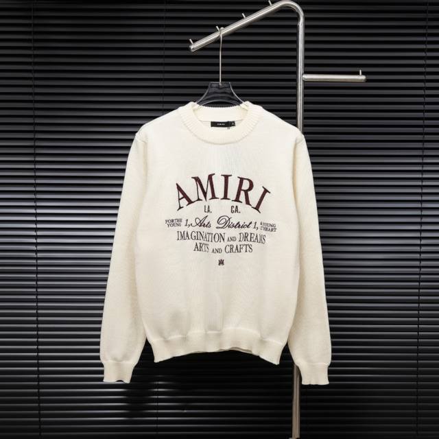 Style: Amiri High-Density Embroidery Long-Sleeve Sweater Size: S-XL Fabric: Wool