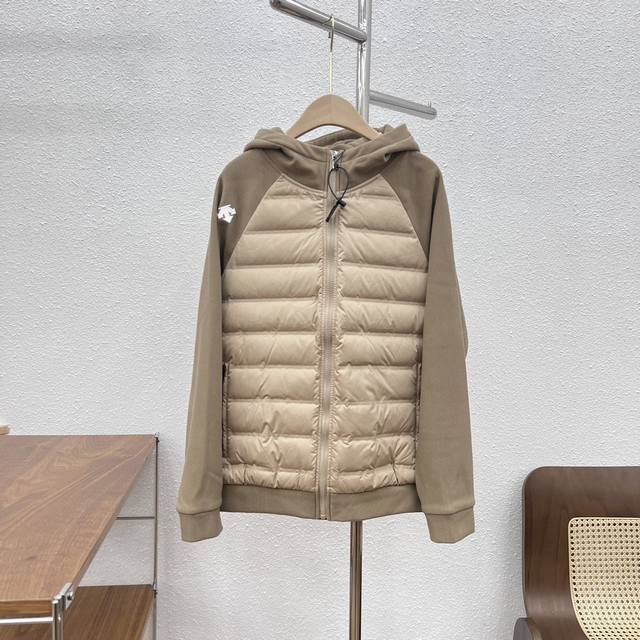 Supply Control Descente Patchwork Sleeve Hooded Down Jacket New Lightweight Patc