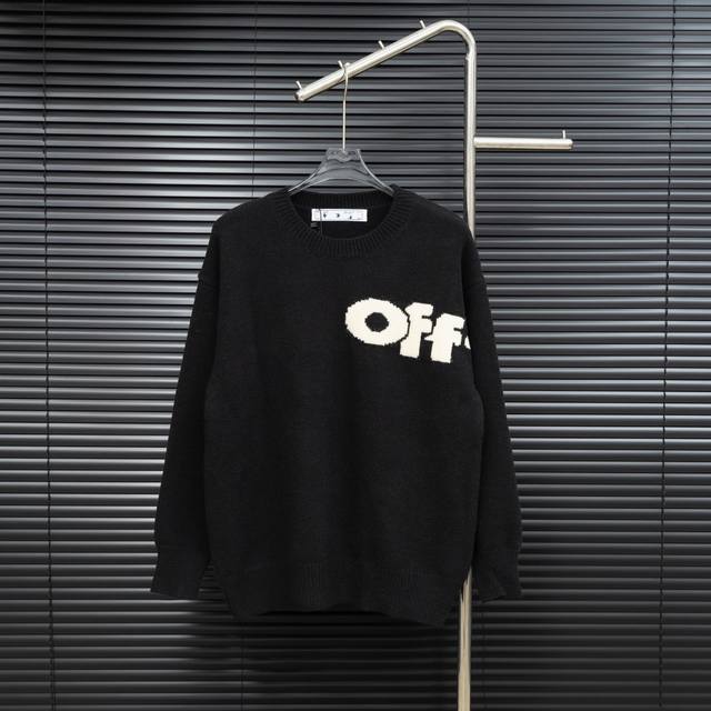 Style: Off White White Space Knit Long-Sleeve Sweater Size: S-XL Fabric: Wool Bl
