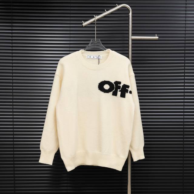 Style: Off White White Space Knit Long-Sleeve Sweater Size: S-XL Fabric: Wool Bl