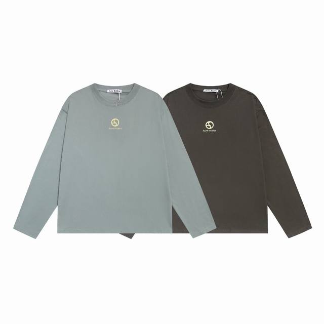 Acne Studios Retro Ac Style Casual Loose Crew Neck Long Sleeve T-Shirt Top Style