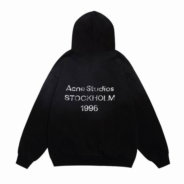 Ac Acuo Stndiso American Retro Distressed Dirty Washed Faded 1996 Hooded Sweatsh