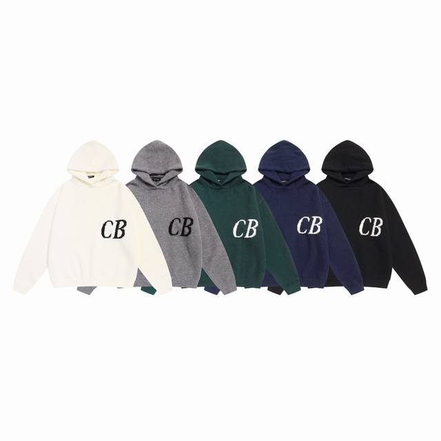 Autumn/Winter Cole Buxton Minimalist Cb Letter Jacquard Knit Hoodie Unisex Loose