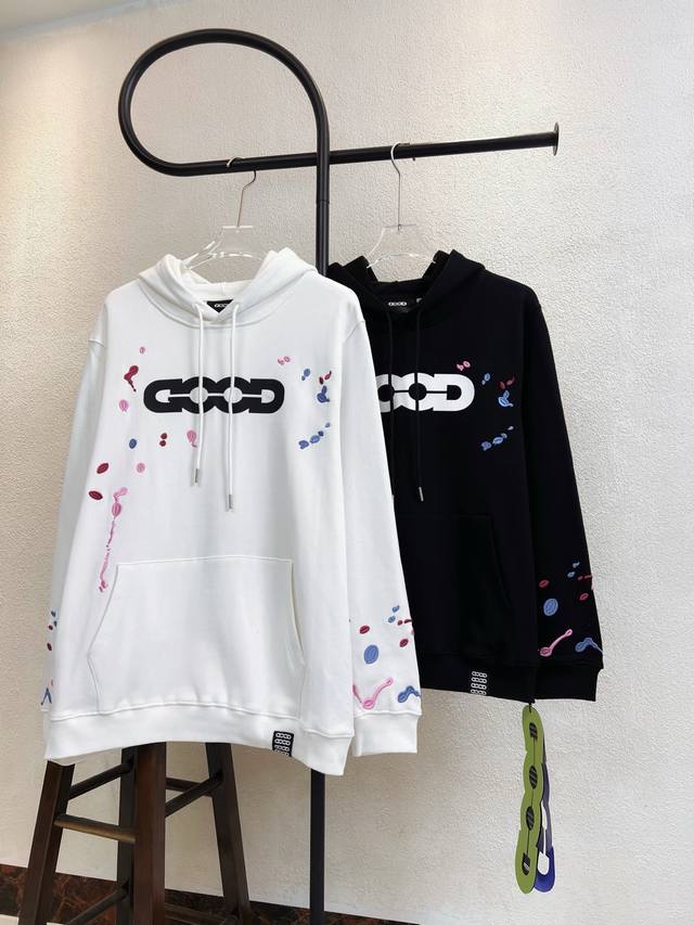 Style No. X298 Black and White Goodbrand Splatter Candy Silicone Letter Embroide