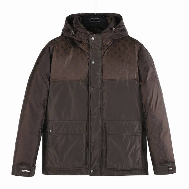 Premium Down Jacket | Louis Vuitton Double-Patterned Monogram Workwear Multi-fun
