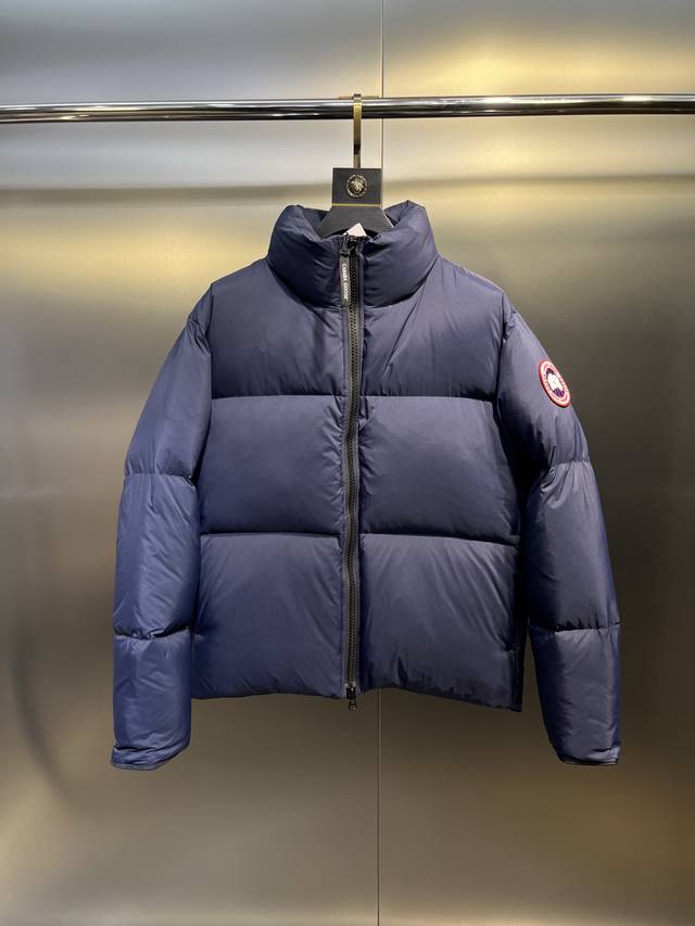 Canada Gooes Sleeve Patch Stand Collar Down Jacket by Lawrence. This down jacket
