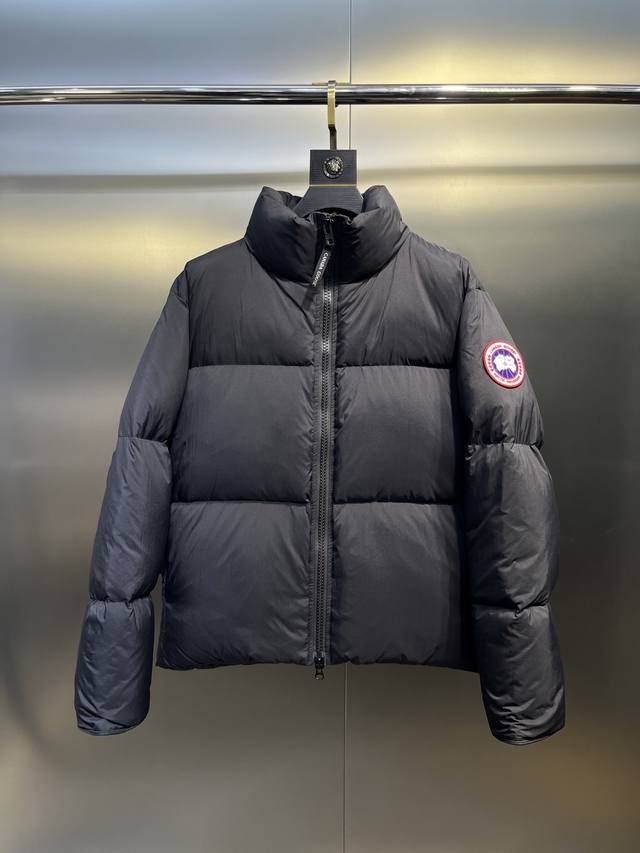Canada Gooes Sleeve Patch Stand Collar Down Jacket by Lawrence. This down jacket