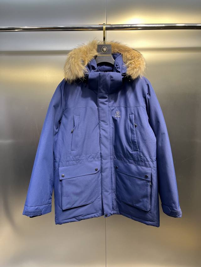 Kailas Men's Mid-Length Down Jacket, Same Style as Official Website, Warm, Windp