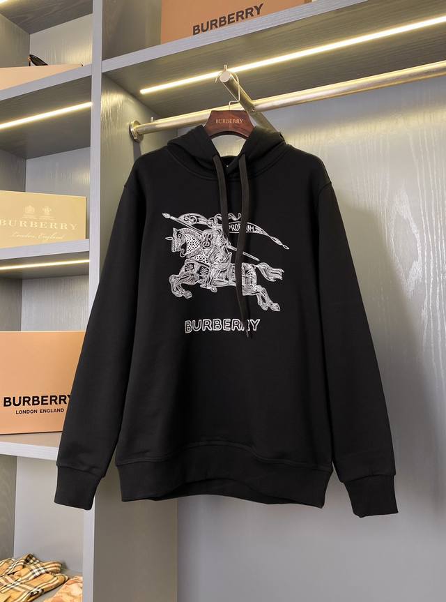 Equestrian Knight Embroidered Cotton Hoodie - Burberry's top-selling item, a lon