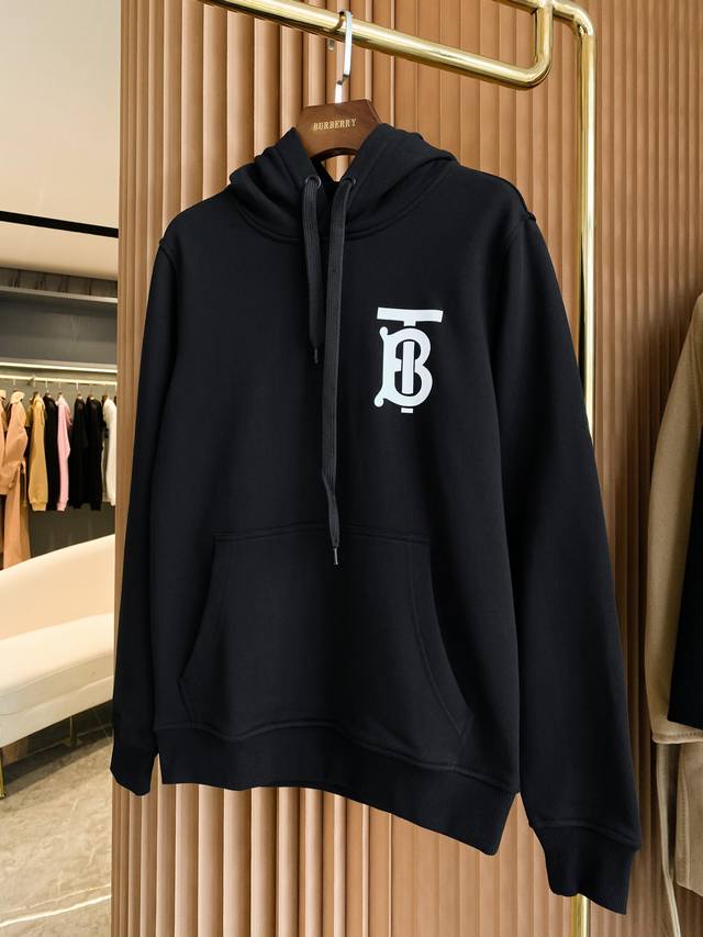 Exclusive Logo Pattern Cotton Loose-fitting Hooded Sweatshirt London Series Hot
