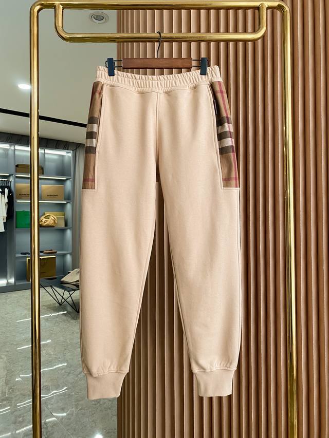 Burberry Check Cotton Blend Athletic Pants Burberry's top-selling item, a long-a