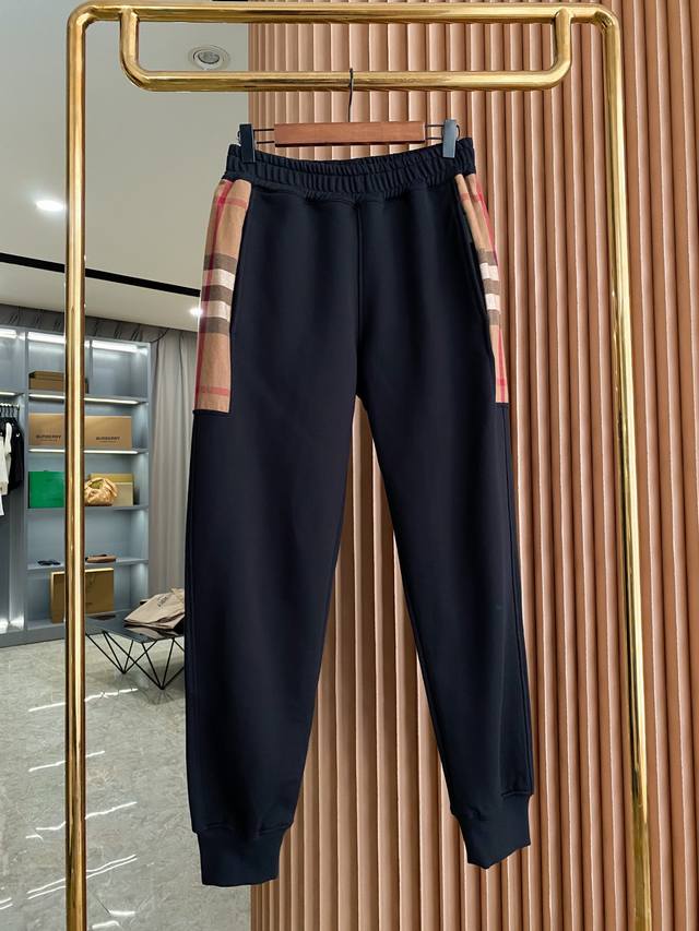 Burberry Checkered Cotton Blend Athletic Pants Burberry's top-selling item, a lo